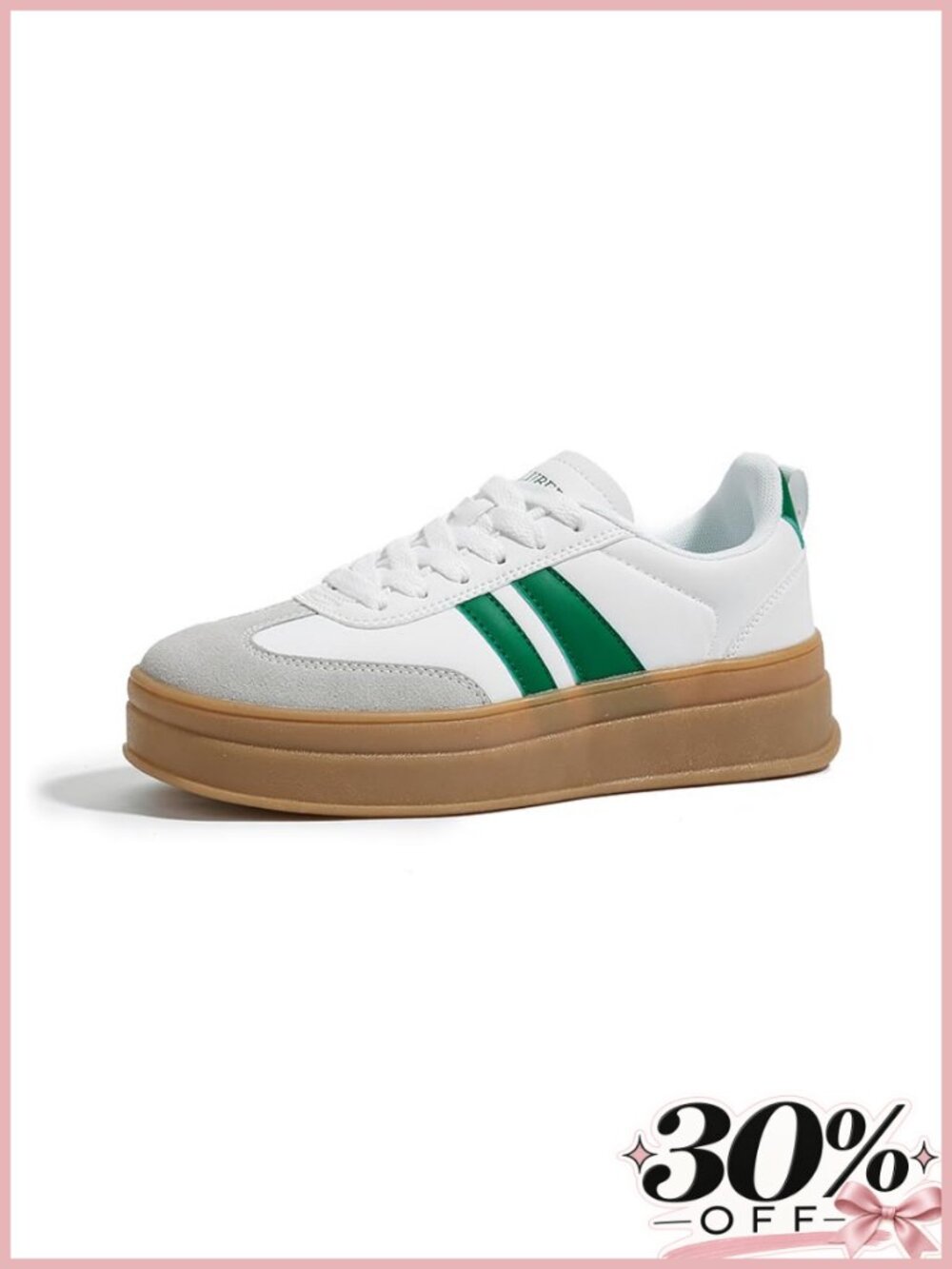 Chunky Platform Sneakers Retro Vintage Leather Casual Tennis Shoes